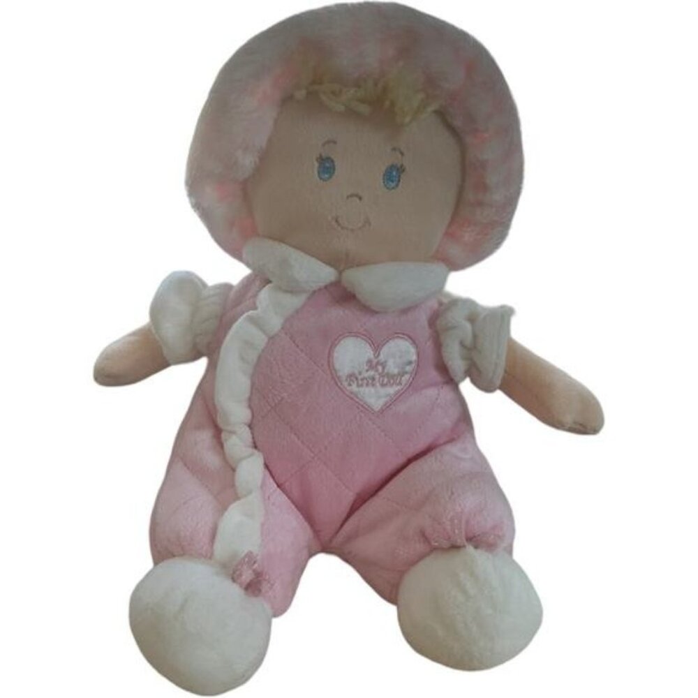 First Impressions Pink Terry Cloth Plush Stuffed Doll